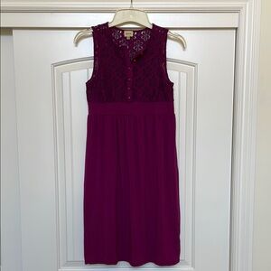 Ella Moss Purple Sleeveless Knee length Summer Dress - Size M
